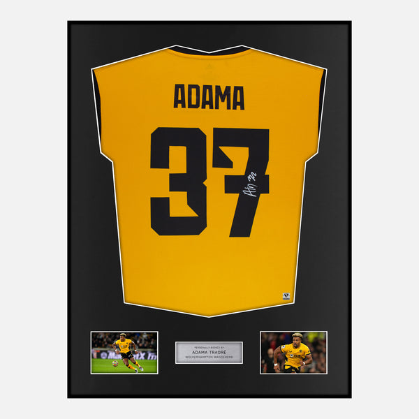 Framed Adama Signed Wolves Shirt