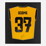 Framed Adama Traore Signed Wolves Shirt 2020-21 Cup [Mini]