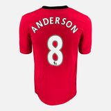 2009-10 Manchester United Home Shirt Anderson 8 [Excellent] XL