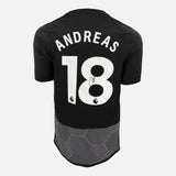 Framed Andreas Pereira Signed Fulham Shirt 2023-24 Black [Modern] Clearance