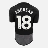 Framed Andreas Pereira Signed Fulham Shirt 2023-24 Third away [Mini]