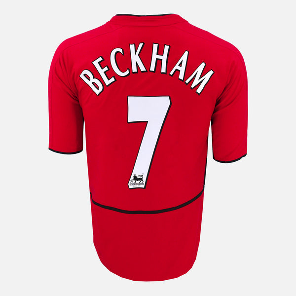 2002-04 Manchester United Home Shirt Beckham 7 [Perfect] L