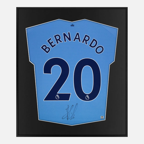 Framed Bernardo Silva Signed Manchester City Shirt 2023 Treble [Mini]