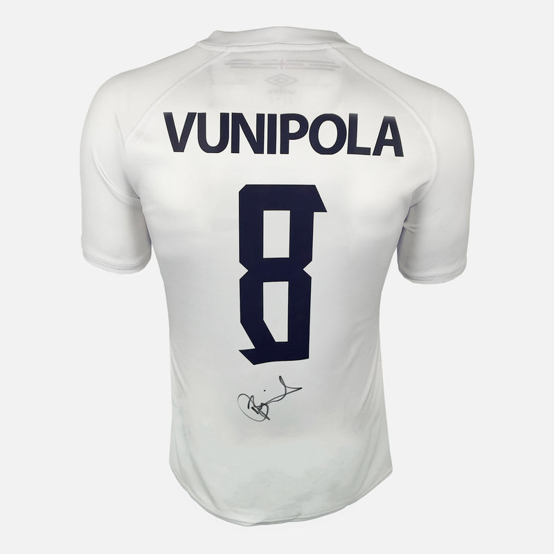 Framed Billy Vunipola Signed England Rugby Shirt 2023 World Cup [Modern]