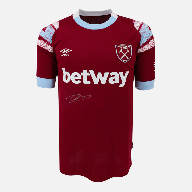 Framed Jarrod Bowen Signed West Ham United Shirt 2022-23 Home [Modern]