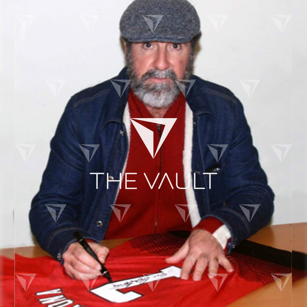 Framed Eric Cantona Signed Manchester United Shirt 2018-19 Home [Mini]
