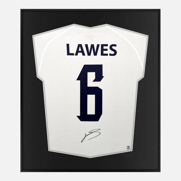 Framed Courtney Lawes Signed England Rugby Shirt 2023 World Cup [Mini]