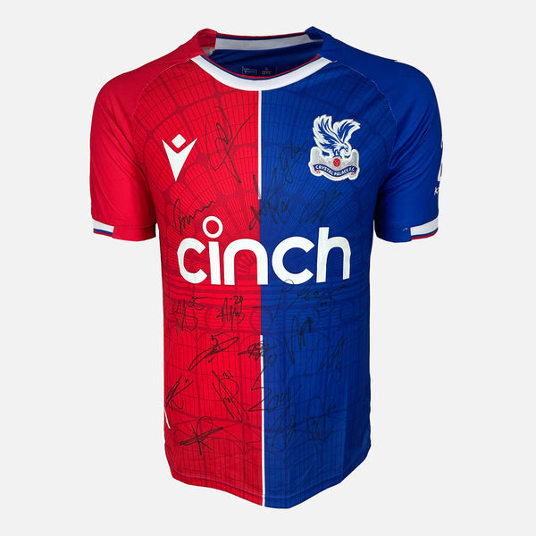 Squad Signed Crystal Palace Shirt 2023-24 Home [18 Autographs]