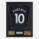 Framed Daniel Podence Signed Wolves Shirt 2021-22 Away [Modern]
