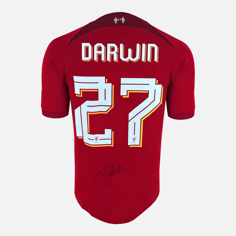 Framed Darwin Nunez Signed Liverpool Shirt 2022-23 Home Cup [Mini]