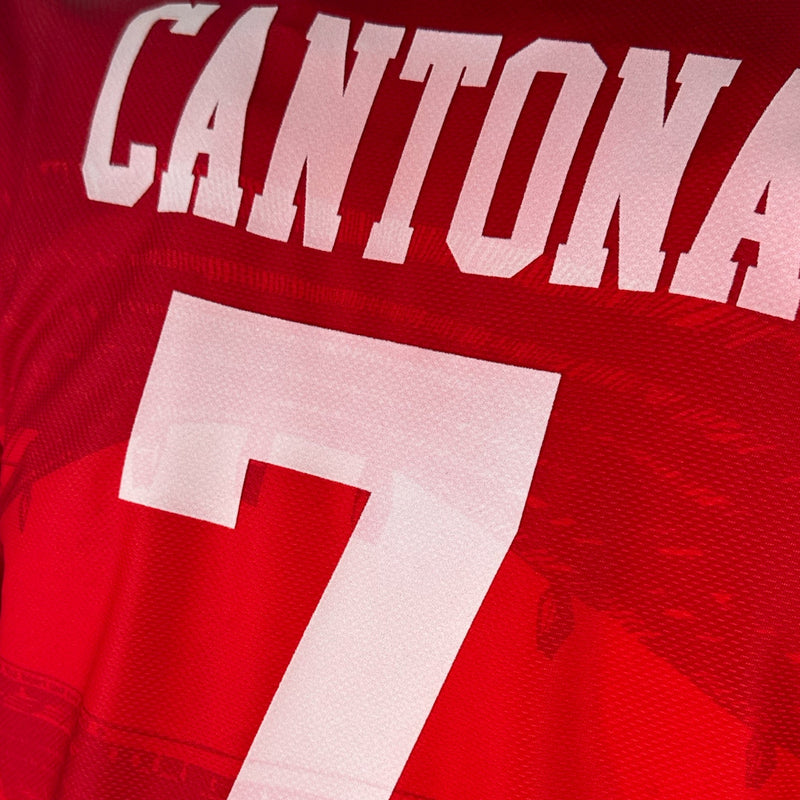 1994-96 Manchester United Home Shirt Cantona 7 [Excellent] L