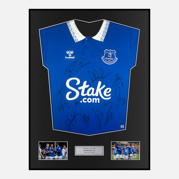 Framed Squad Signed Everton Shirt 2023-24 Home [Modern]