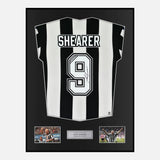Framed Alan Shearer Signed Newcastle United Shirt 1995-97 Home [Modern]
