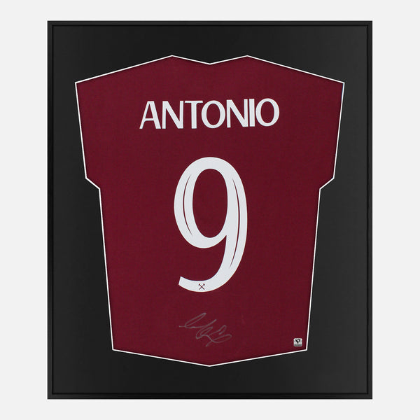 Framed Michail Antonio Signed West Ham United Shirt Fan Home [Mini]