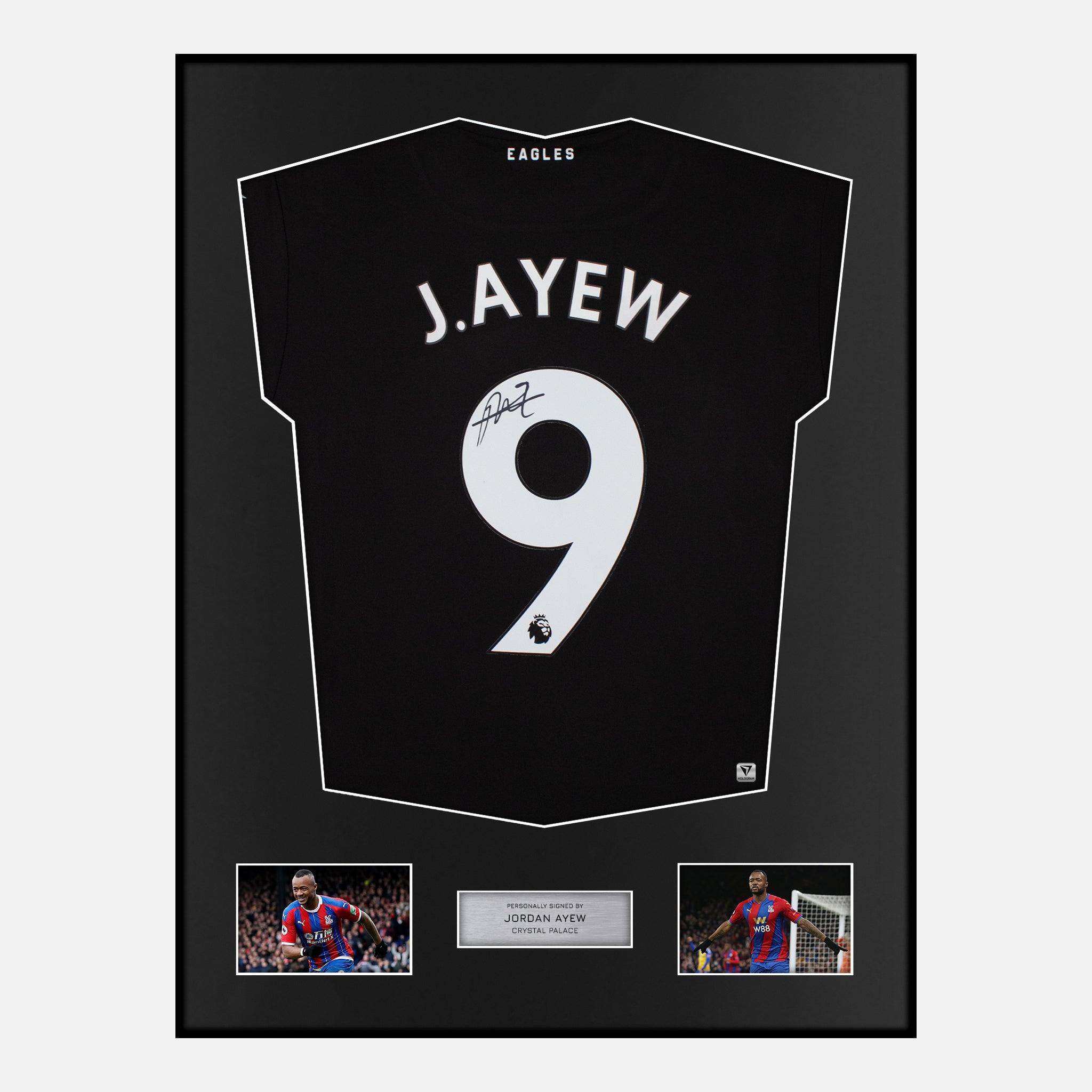 Framed Jordan Ayew Signed Crystal Palace Shirt 2022-23 Third [Classic]