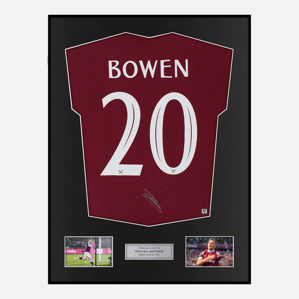 Framed Jarrod Bowen Signed West Ham United Shirt Fan Home [Modern]