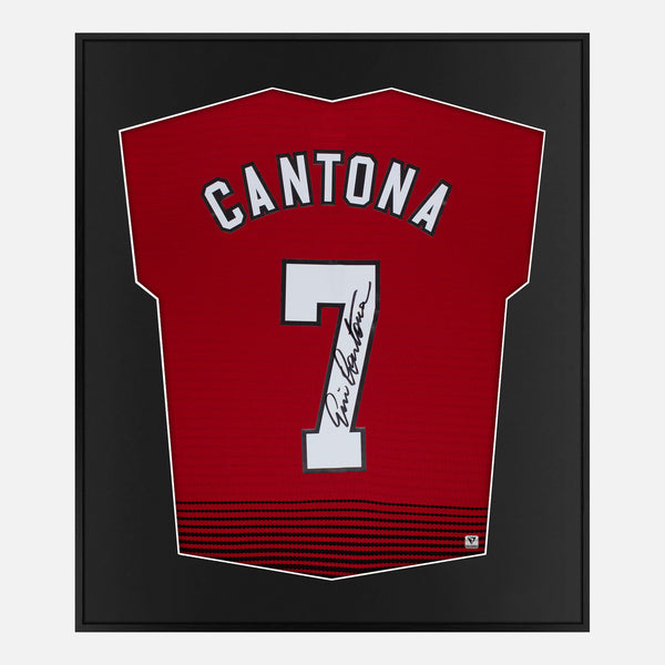 Framed Cantona Signed Man Utd Shirt