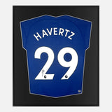 Framed Kai Havertz Signed Chelsea Shirt 2022-23 Home [Mini]