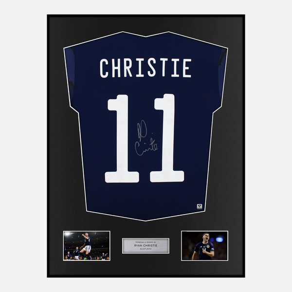 Framed Ryan Christie Signed Scotland Shirt 2020-21 Home [Modern]