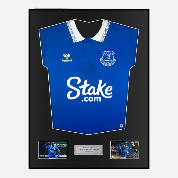 Framed Abdoulaye Doucoure Signed Everton Shirt 2023-24 Home [Modern]