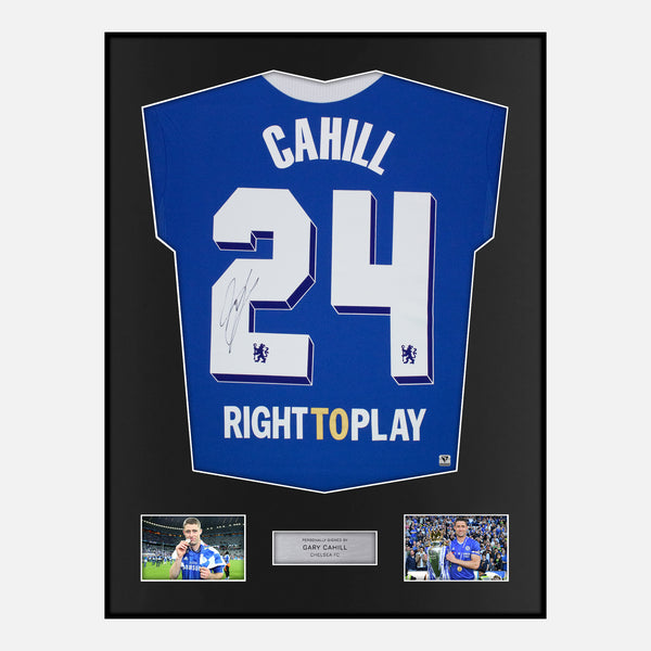 Framed Gary Cahill Signed Chelsea Shirt