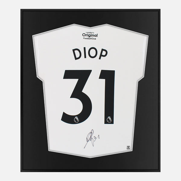 Framed Issa Diop Signed Fulham Shirt 2022-23 Home [Mini]