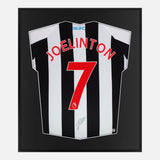 Framed Joelinton Signed Newcastle United Shirt 2022-23 Home [Mini]
