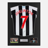 Framed Joelinton Signed Newcastle United Shirt 2022-23 Home [Modern]