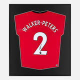 Framed Kyle Walker-Peters Signed Southampton Shirt 2020-21 Home [Mini]