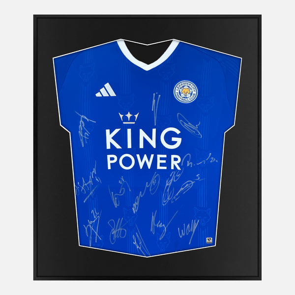 Framed Squad Signed Leicester City Shirt 2023-24 Home [Mini]
