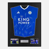 Framed Squad Signed Leicester City Shirt 2023-24 Home [Modern]