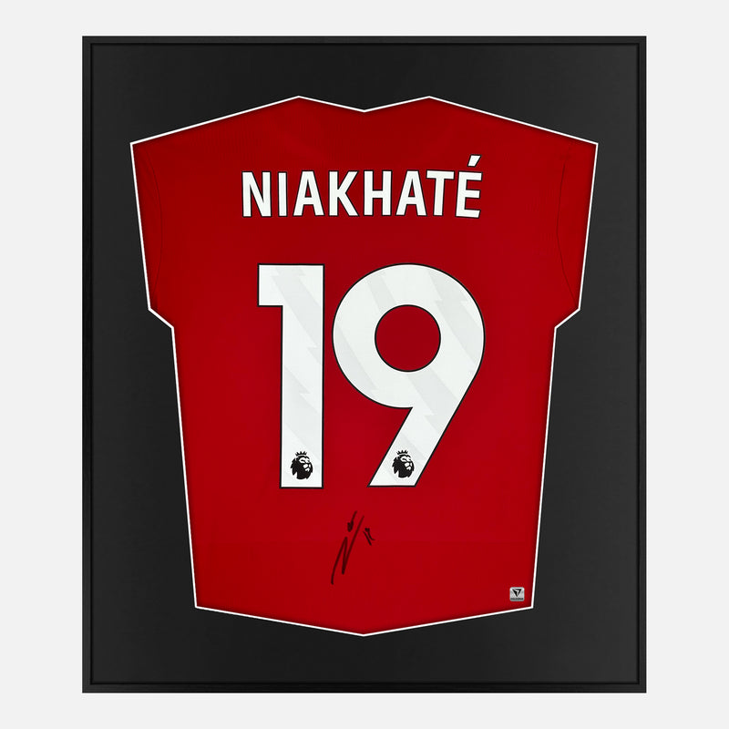 Framed Moussa Niakhaté Signed Nottingham Forest Shirt Home Red [Mini]