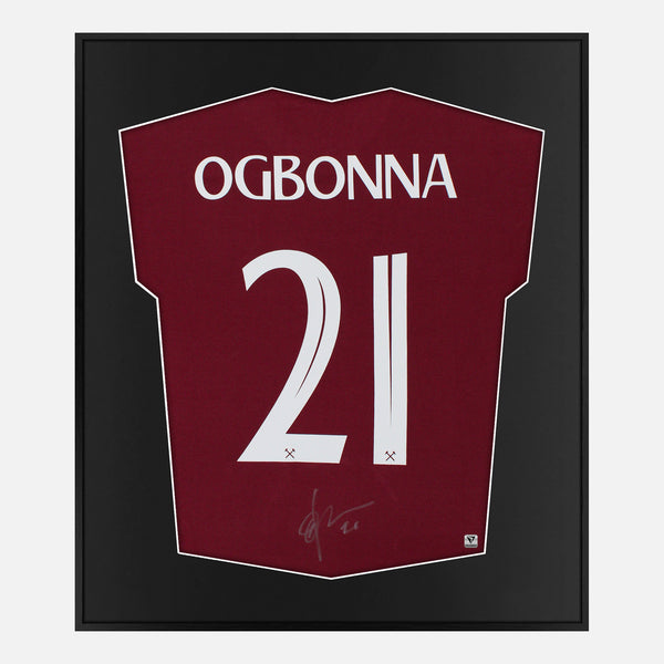 Framed Angelo Ogbonna Signed West Ham United Shirt Fan Home [Mini]