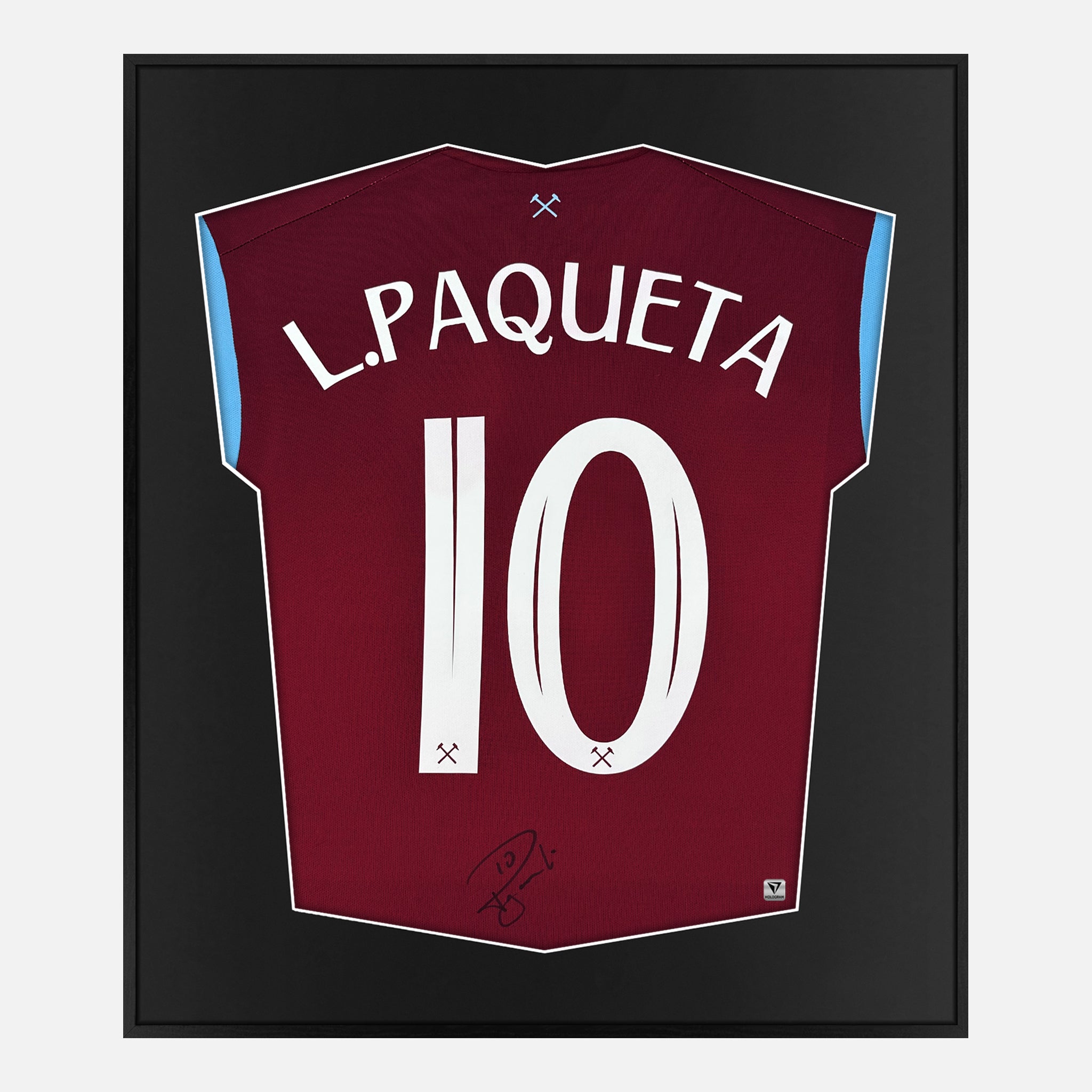 Framed Lucas Paquetá Signed West Ham United Shirt | Lite