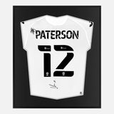 Framed Jamie Paterson Signed Swansea City Shirt 2022-23 Home [Mini]