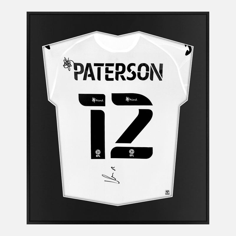 Framed Jamie Paterson Signed Swansea City Shirt 2022-23 Home [Mini]