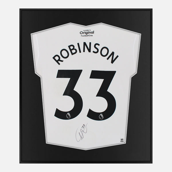 Framed Antonee Robinson Signed Fulham Shirt 2022-23 Home [Mini]