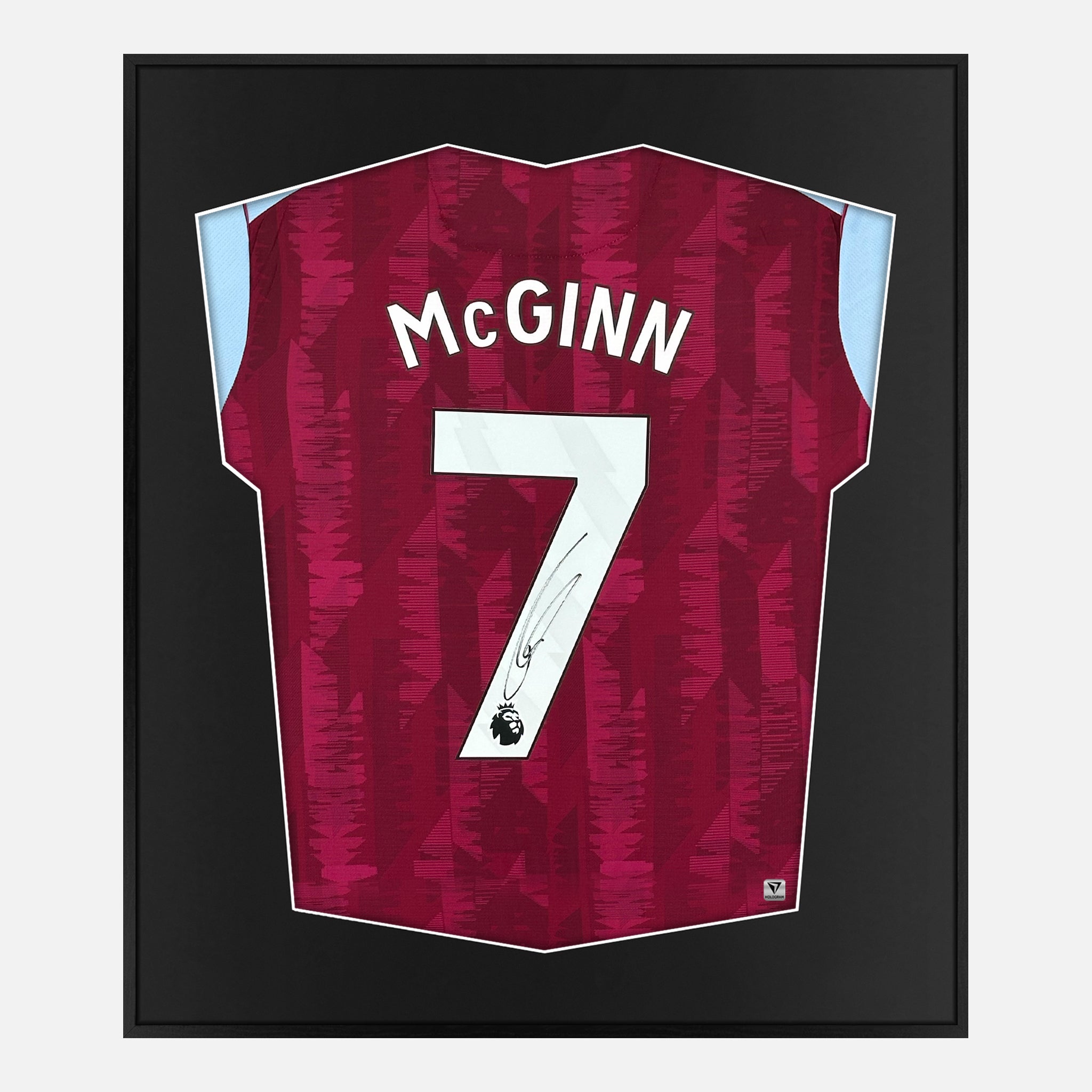 Framed John McGinn Signed Aston Villa Shirt 2023-24 Home [Mini]