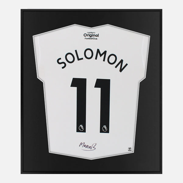 Framed Manor Solomon Signed Fulham Shirt 2022-23 Home [Mini]