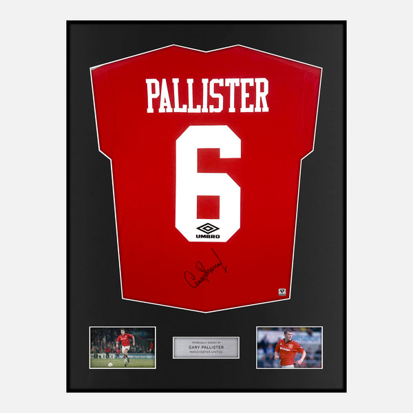 Framed Gary Pallister Signed Manchester United Shirt Home [Modern]
