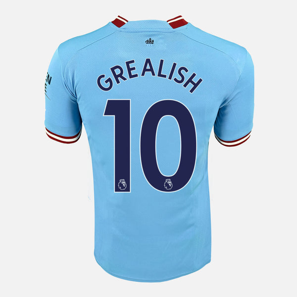 2022-23 Manchester City Home Shirt Grealish 10 Treble [Perfect] XXL