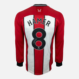 Framed Gustavo Hamer Signed Sheffield United Shirt 2023-24 Home [Modern]