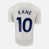 Framed Harry Kane Signed Tottenham Hotspur Shirt Home 2021-22 [Mini]