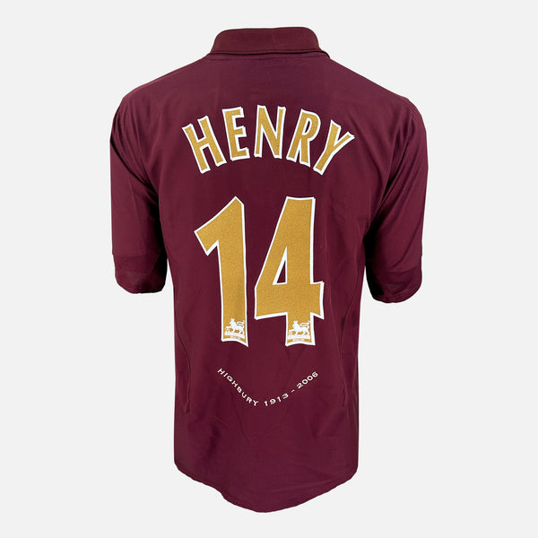 2005-06 Arsenal Home Shirt Henry 14 Highbury Final Game [Excellent] XL