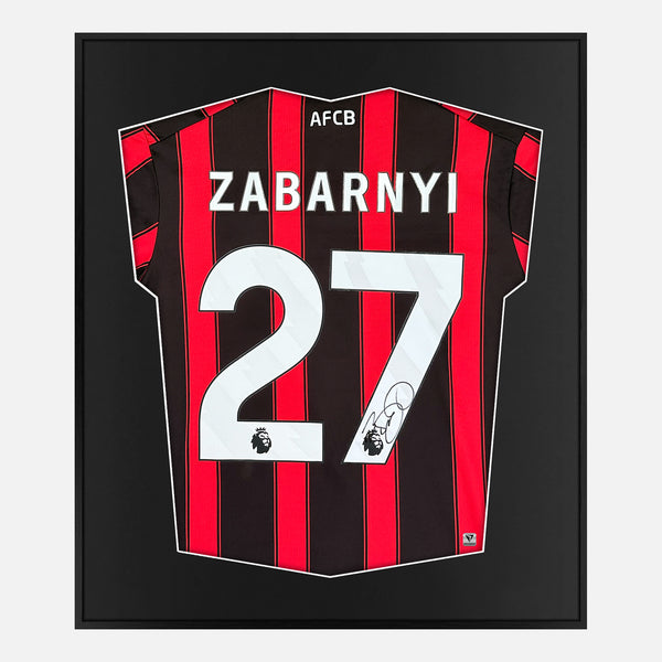 Framed Illia Zabarnyi Signed Bournemouth Shirt Home 2023-24 [Mini]