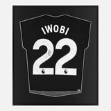 Framed Alex Iwobi Signed Fulham Shirt 2023-24 Third away [Mini]