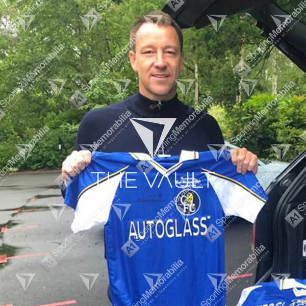 Framed John Terry Signed Chelsea Shirt 1998 Winners Cup Final [Mini]