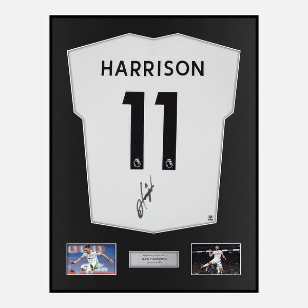 Framed Jack Harrison Signed Leeds United Shirt 2022-23 Home [Modern]