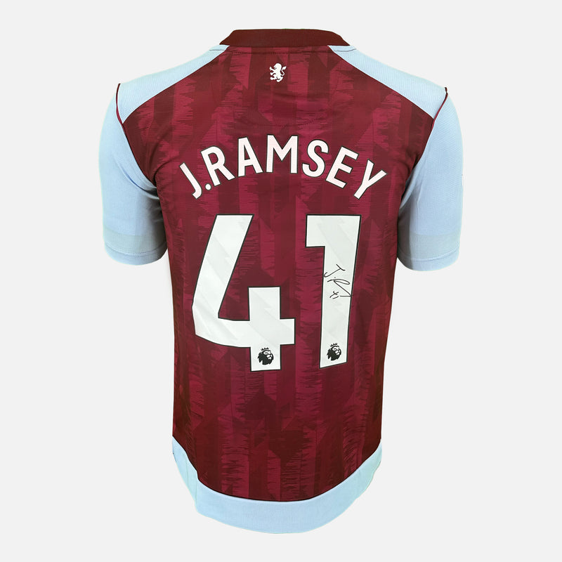 Framed Jacob Ramsey Signed Aston Villa Shirt 2023-24 Home [Modern]