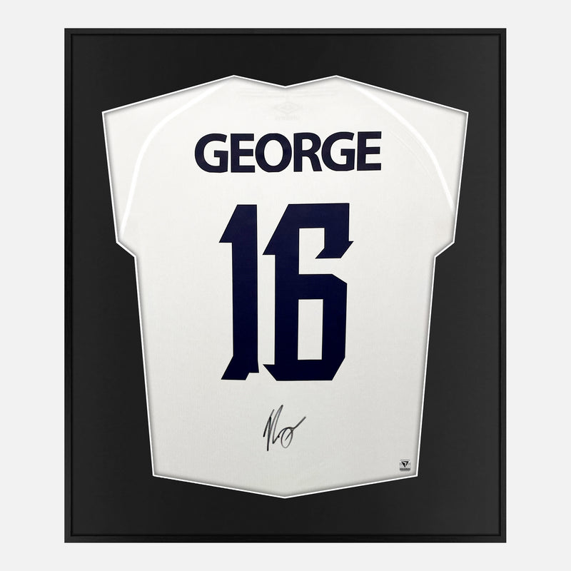 Framed Jamie George Signed England Rugby Shirt 2023 World Cup [Mini]